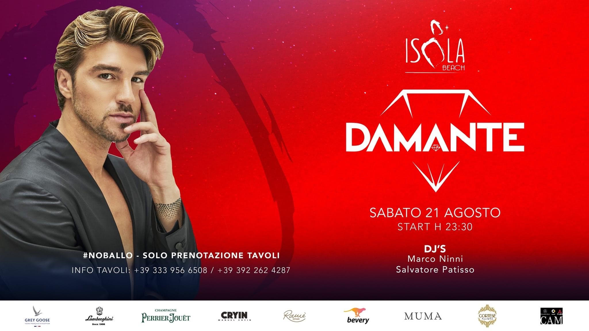 Andrea Damante special guest all'Isola Beach 